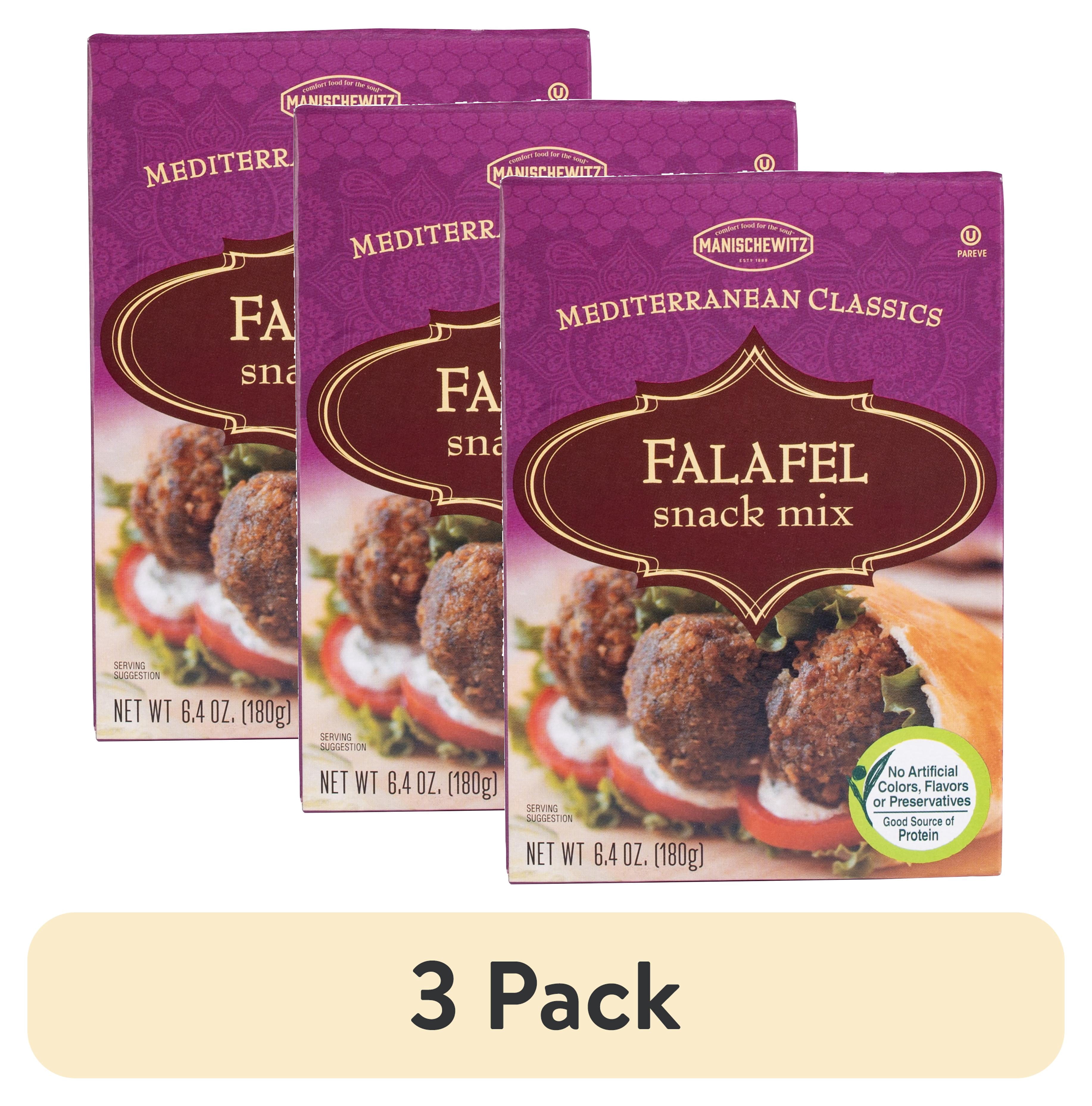 (3 pack) Manischewitz Falafel Meiterranean Snack Mix, 6.4 Oz