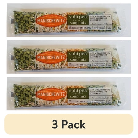 (3 pack) Manischewitz Split Pea Barley Soup Mix, 6 oz