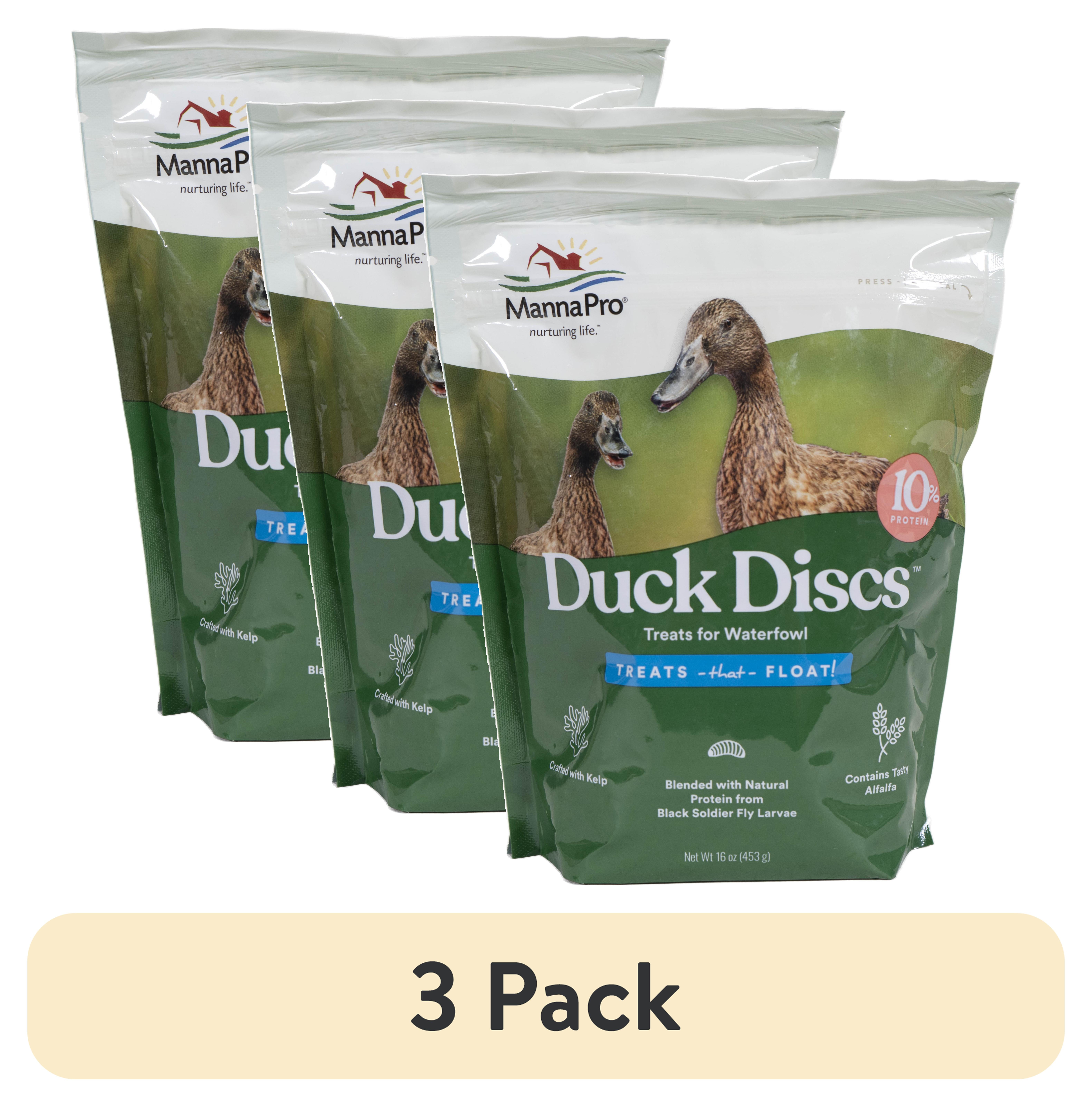 (3 pack) Manna Pro Duck Disc Treats for Waterfowl 16 oz
