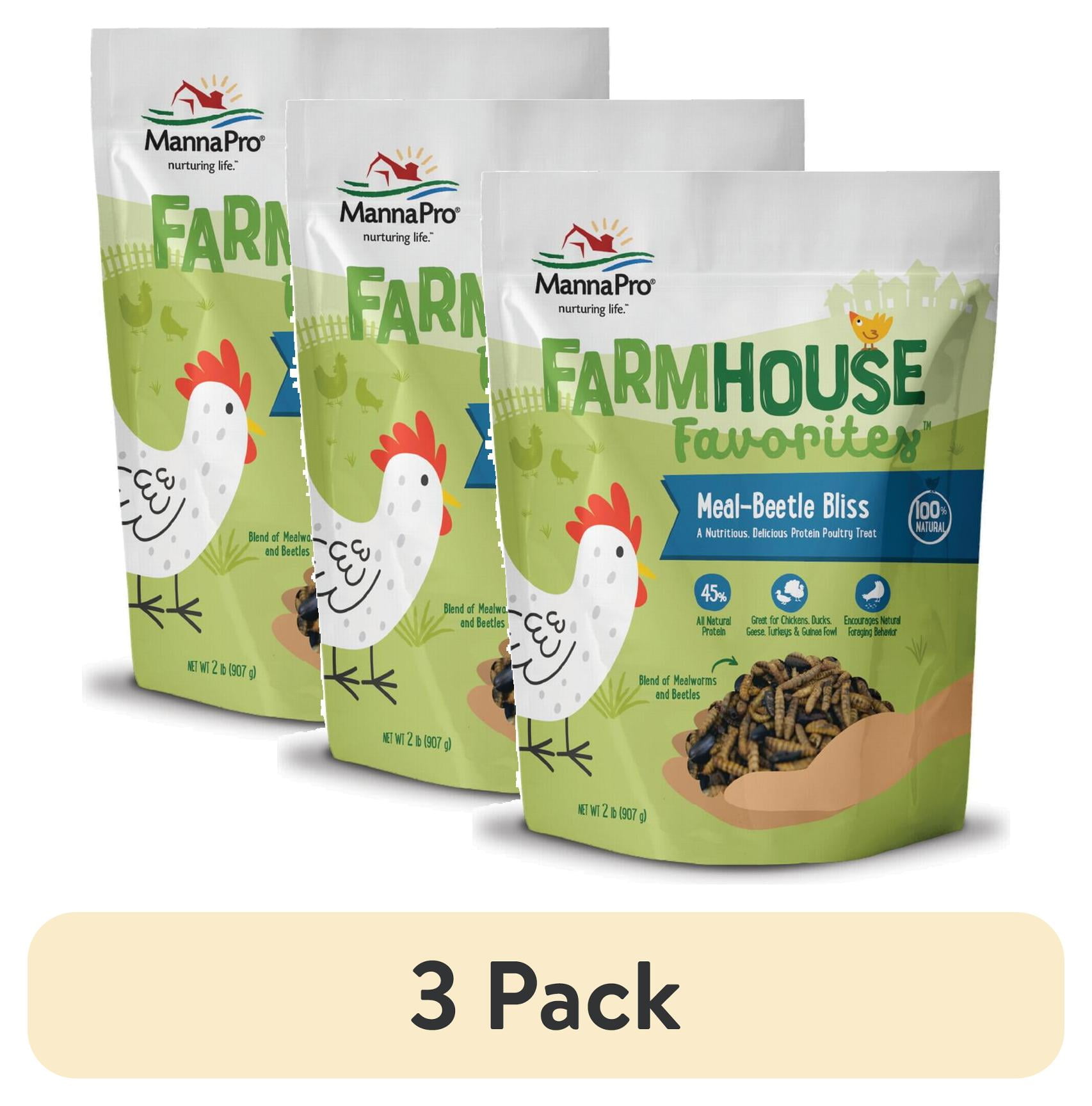 (3 pack) Manna Pro Farmhouse Favorites Meal Beetle Bliss 2lb