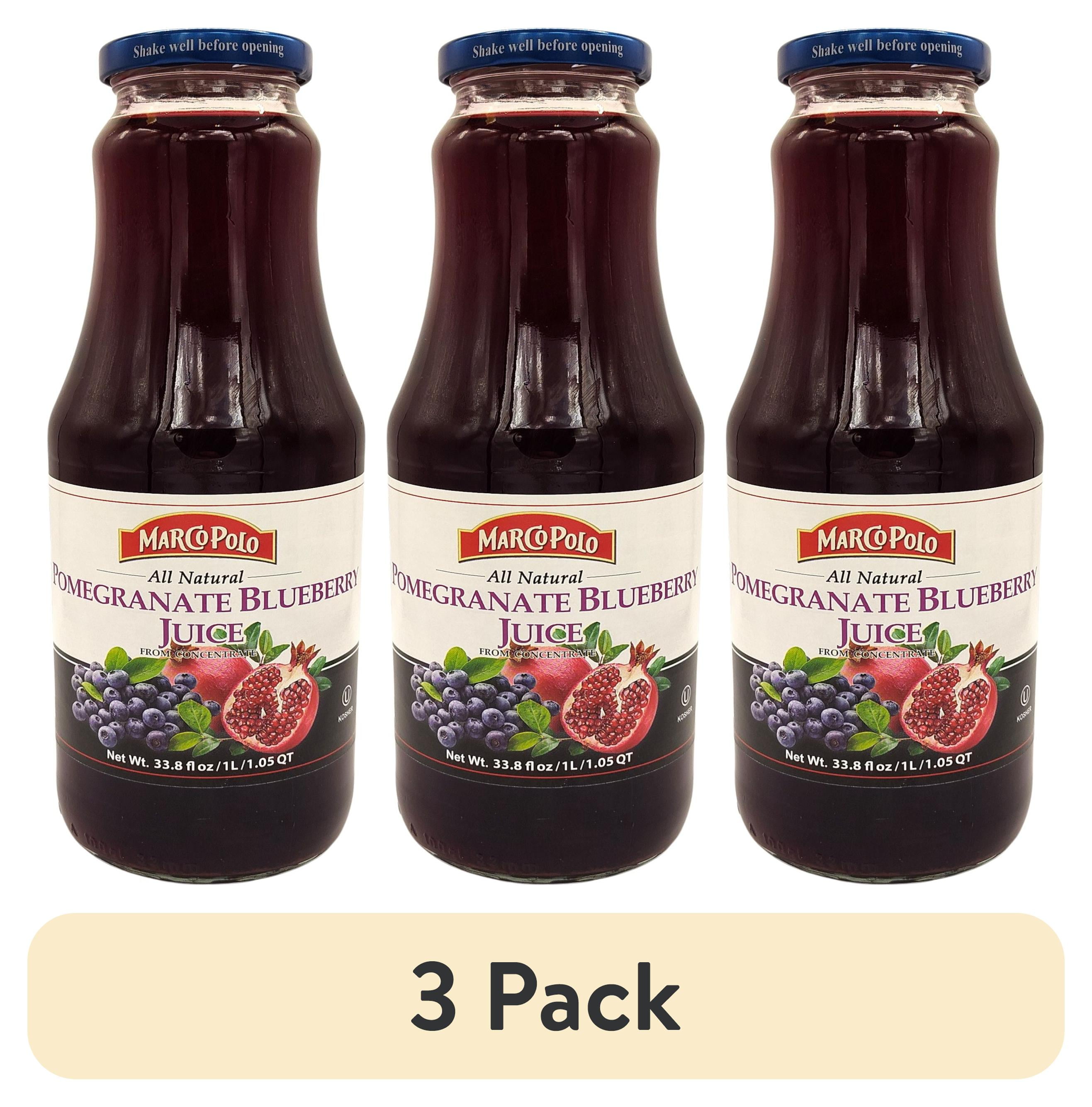 (3 pack) Marco Polo Pomegranate Blueberry Juice, 33.8 fl oz