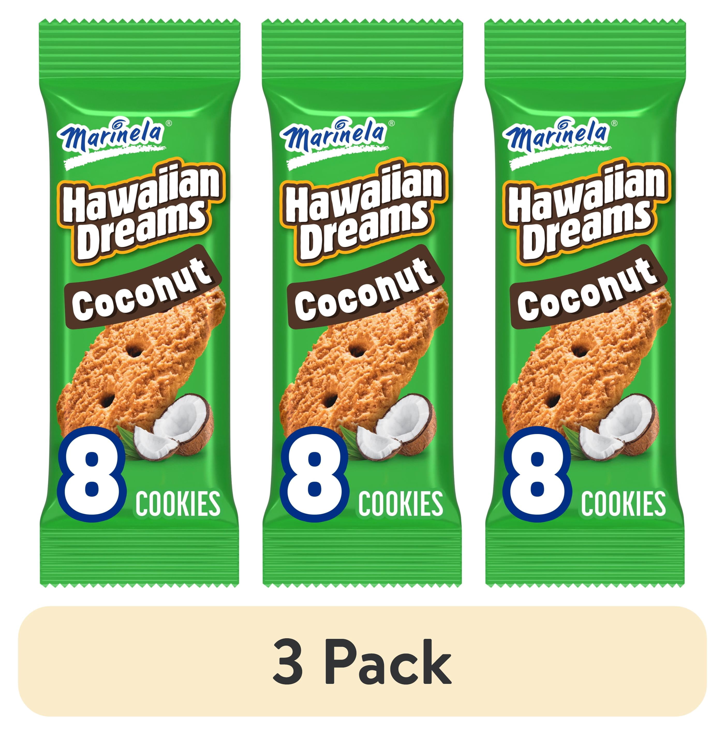 (3 pack) Marinela Hawaiian Dreams Coconut Cookies, 2.54 oz