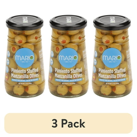 (3 pack) Mario Pimiento Stuffed Spanish Olives, 5.75 oz