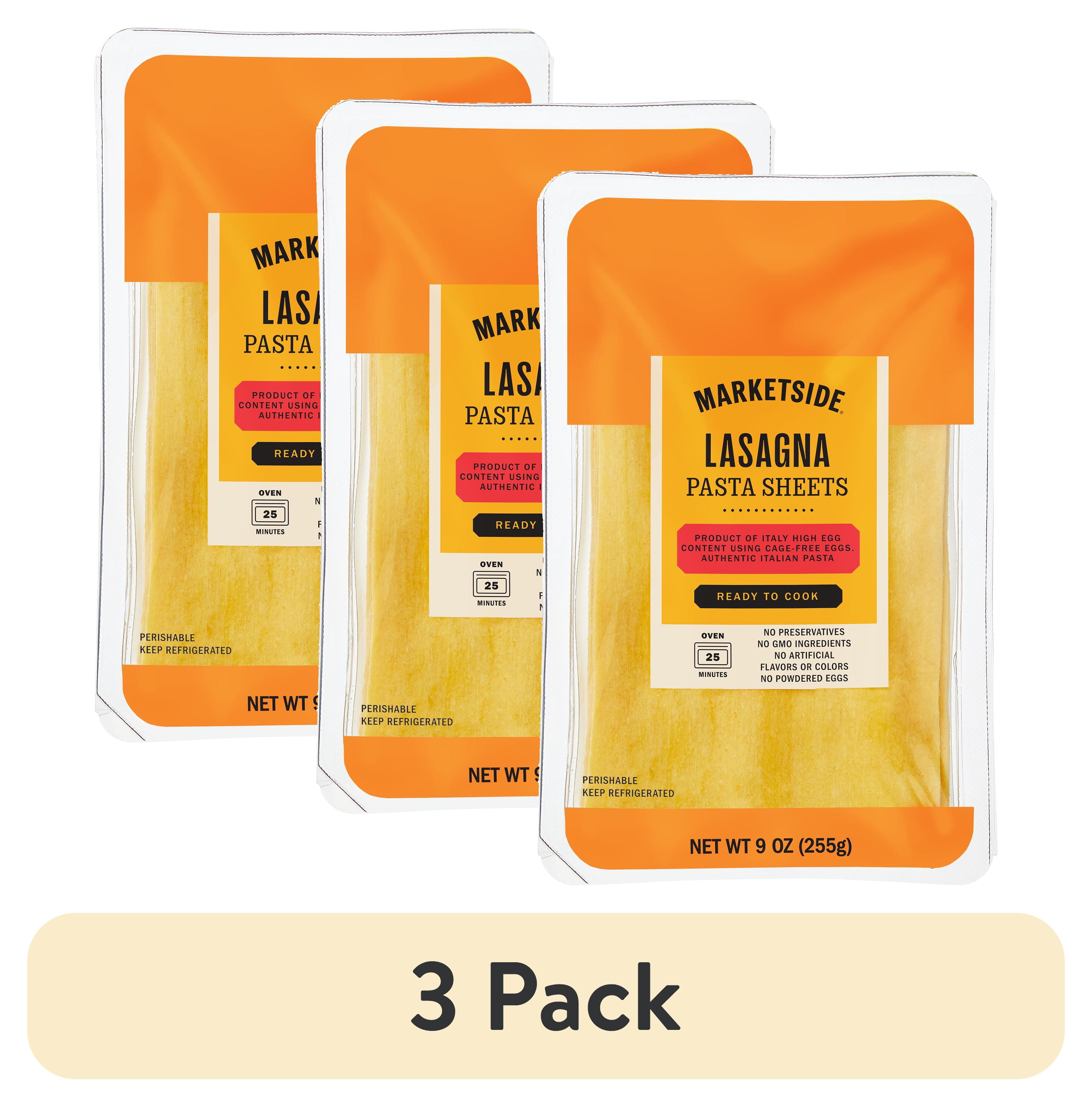 (3 pack) Marketside Fresh Lasagna Pasta Sheets, 9 oz