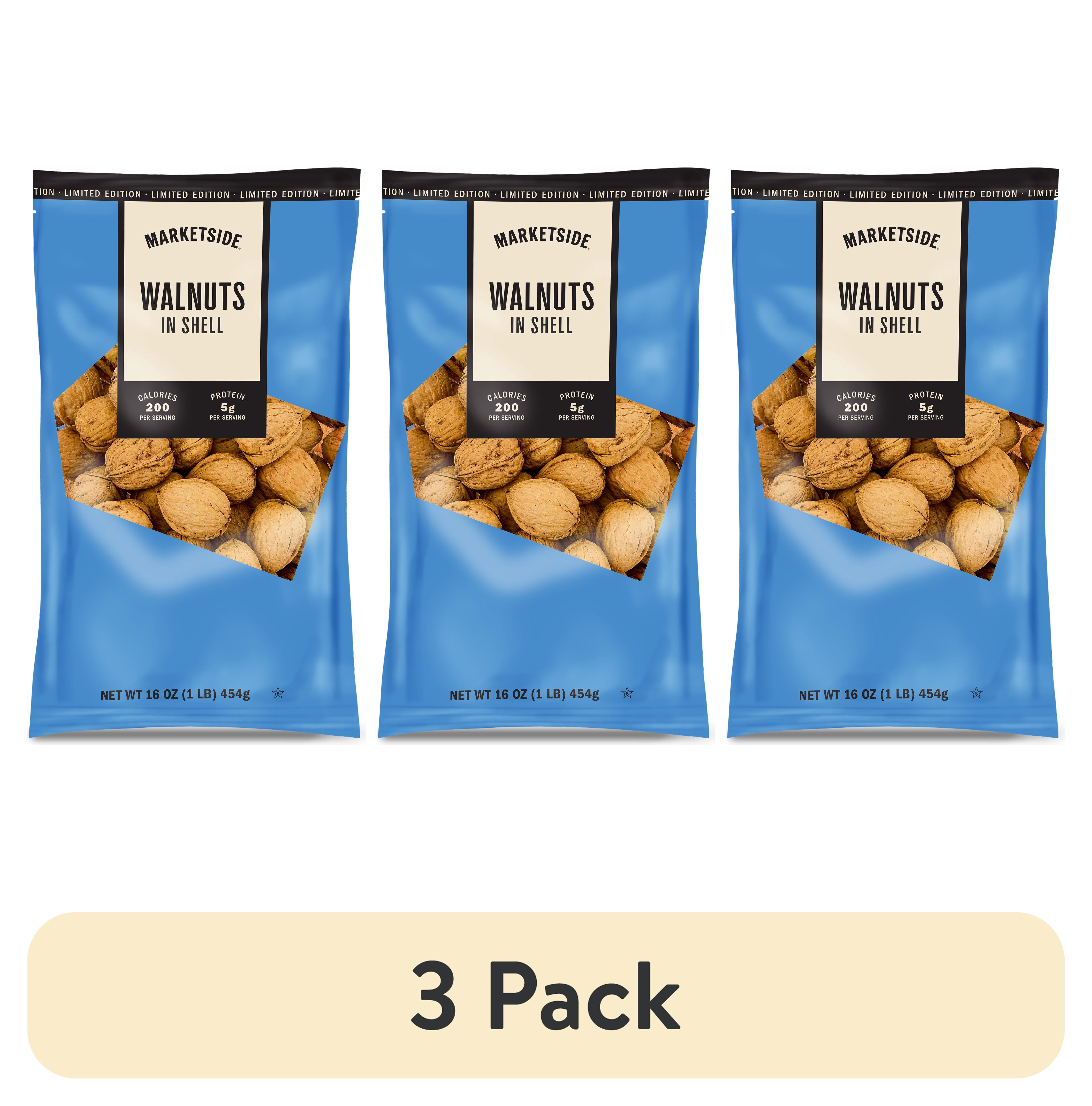 (3 pack) Marketside In-Shell Walnuts, 16 oz