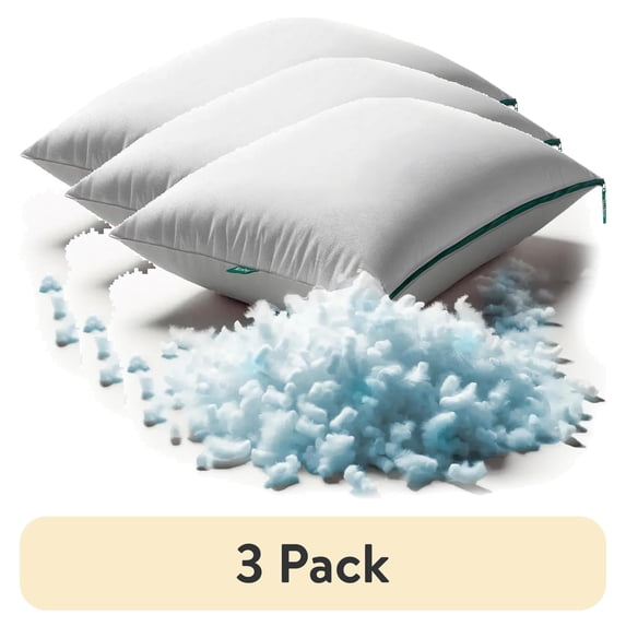 (3 pack) Marlow Adjustable Memory Foam Bed Pillow by Brooklinen - Neck and Back Support For Side, Back and Stomach Sleepers - Standard/Queen Size
