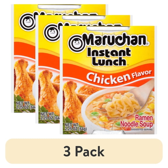 Maruchan Instant Lunch Ramen Noodles, Chicken Flavor, 2.25 oz Cup