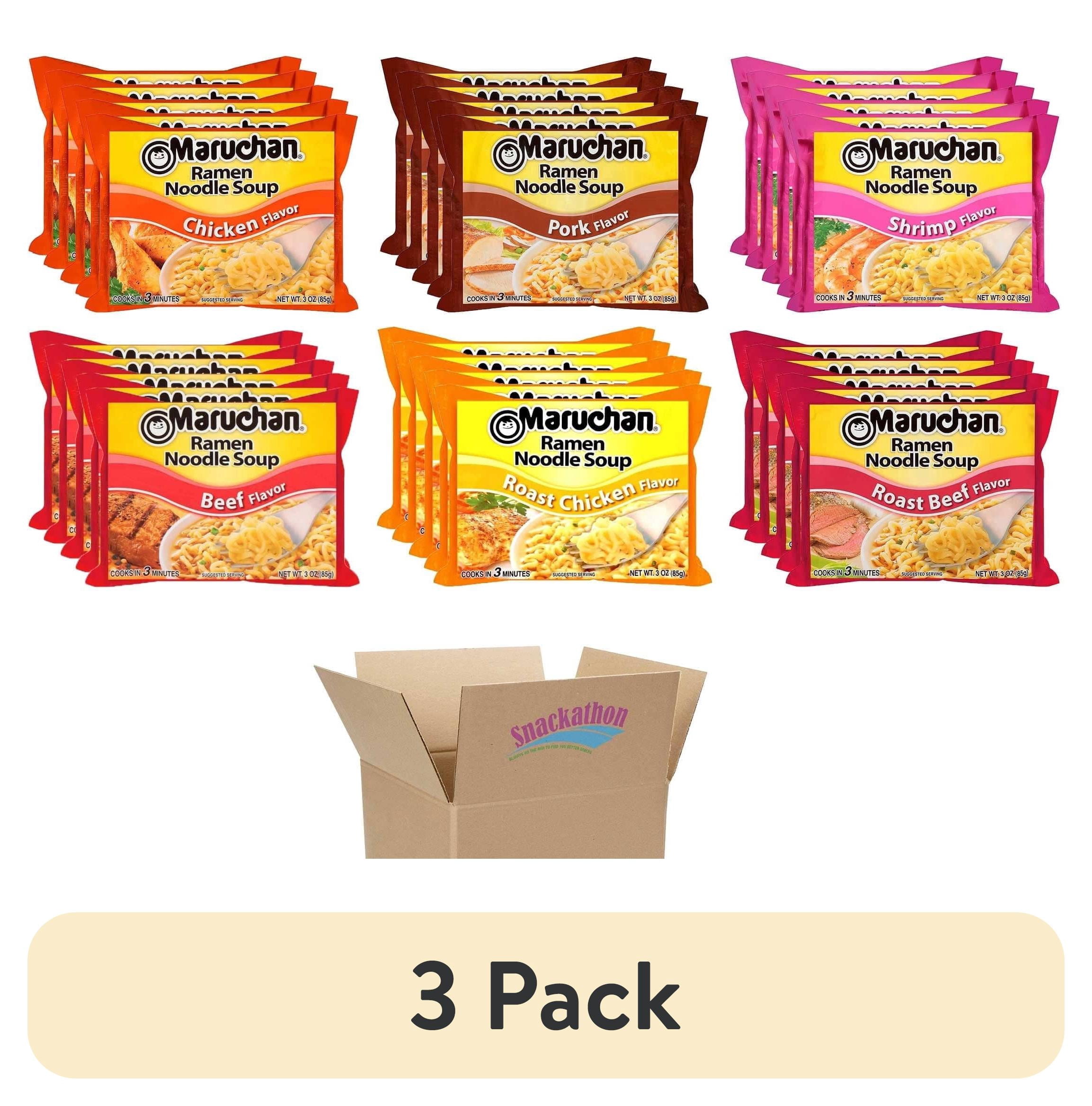 Snackathon Maruchan Ramen Noodle Soup Variety, 6 Flavors, 3 Ounce