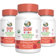 3 pack MaryRuths Kids Multivitamin + Postbiotic Gummies Ages 4+, Bone Immune Health, Vegan, Gluten-Free, Dairy-Free, Mixed Berry & Cherry, 60 Count