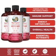 3 pack MaryRuth Liquid Morning Multivitamin, Raspberry, 15.22 fl oz, Vegan, Adults and Kids General Health and Wellness