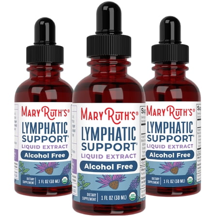 (3 pack) MaryRuth's USDA Organic Lymphatic Support Liquid Herbal Supplement, Unisex, Non-GMO 1 fl oz / 30ml Clean Label Project Verified