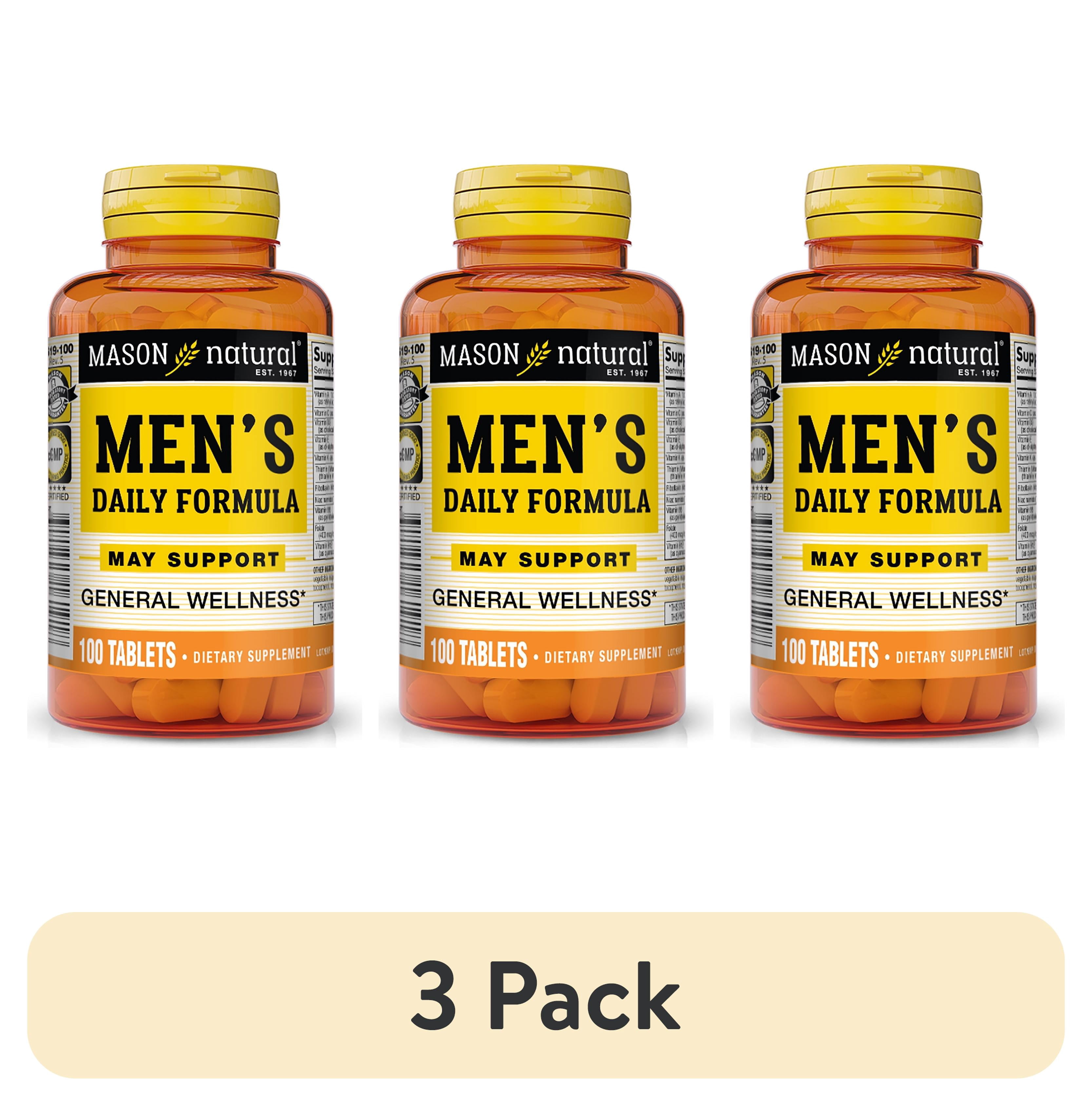 (3 pack) Mason Natural Men's Daily Formula Tablets