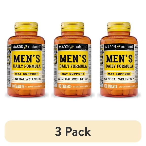(3 pack) Mason Natural Men's Daily Formula Tablets