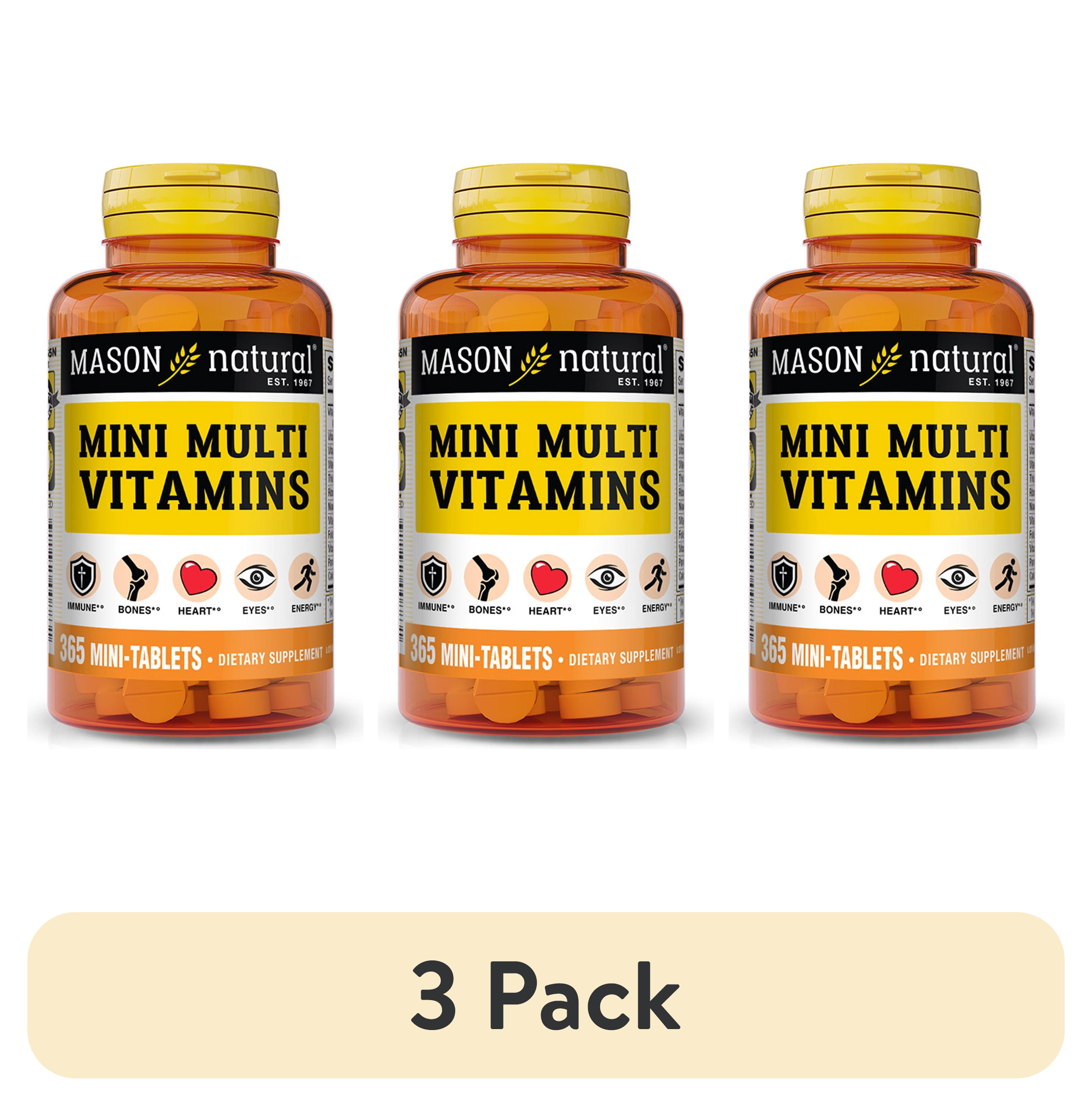 (3 pack) Mason Natural Daily Multiple Vitamins, 365 Tablets