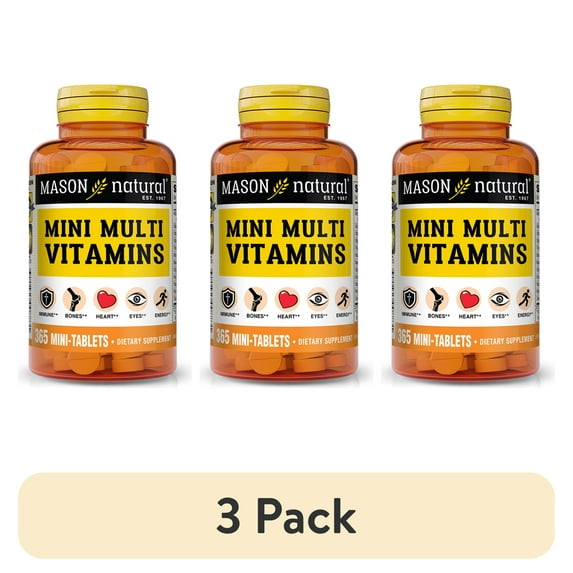 (3 pack) Mason Natural Daily Multiple Vitamins, 365 Tablets