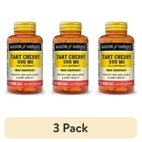 (3 pack) Mason Natural Tart Cherry Extract 500 mg, Supports Uric Acid levels & Joint Health, 90 Veggie Caps