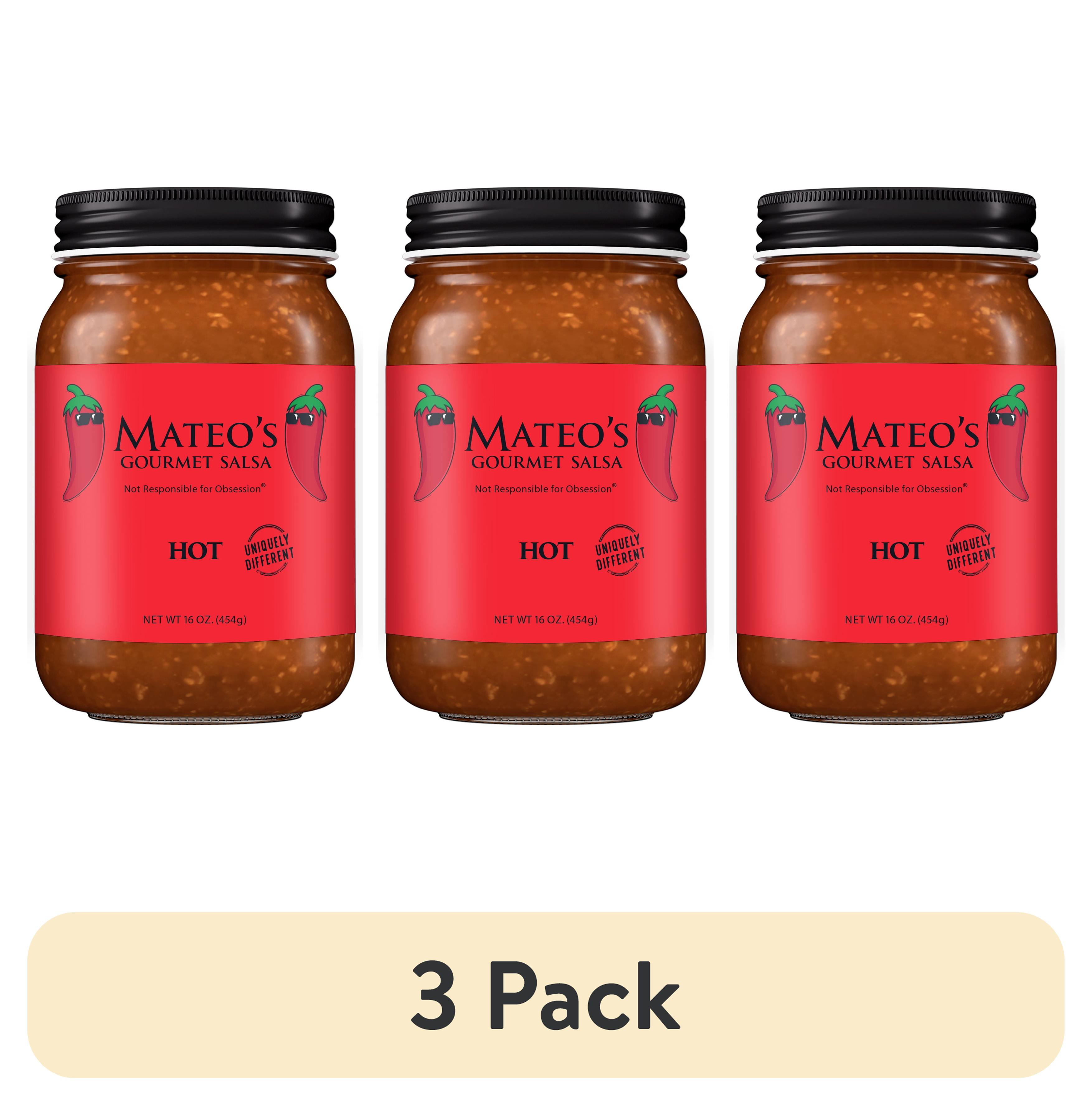 (3 pack) Mateo'S Gourmet Salsa Hot, 16 Oz