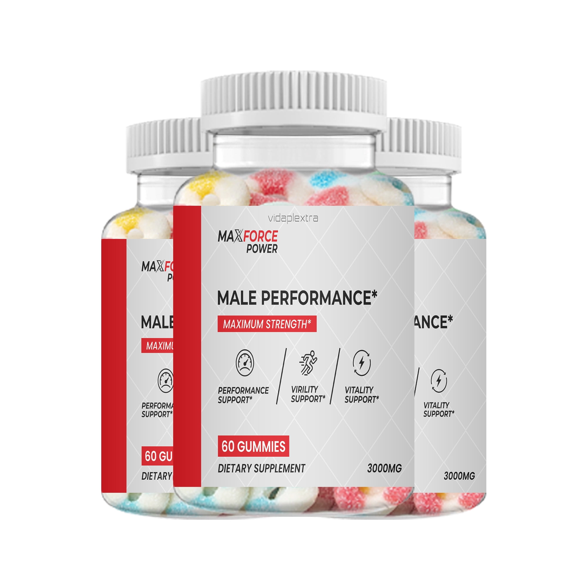 (3 pack) Max Force Power - Max Force Power Mens Gummies