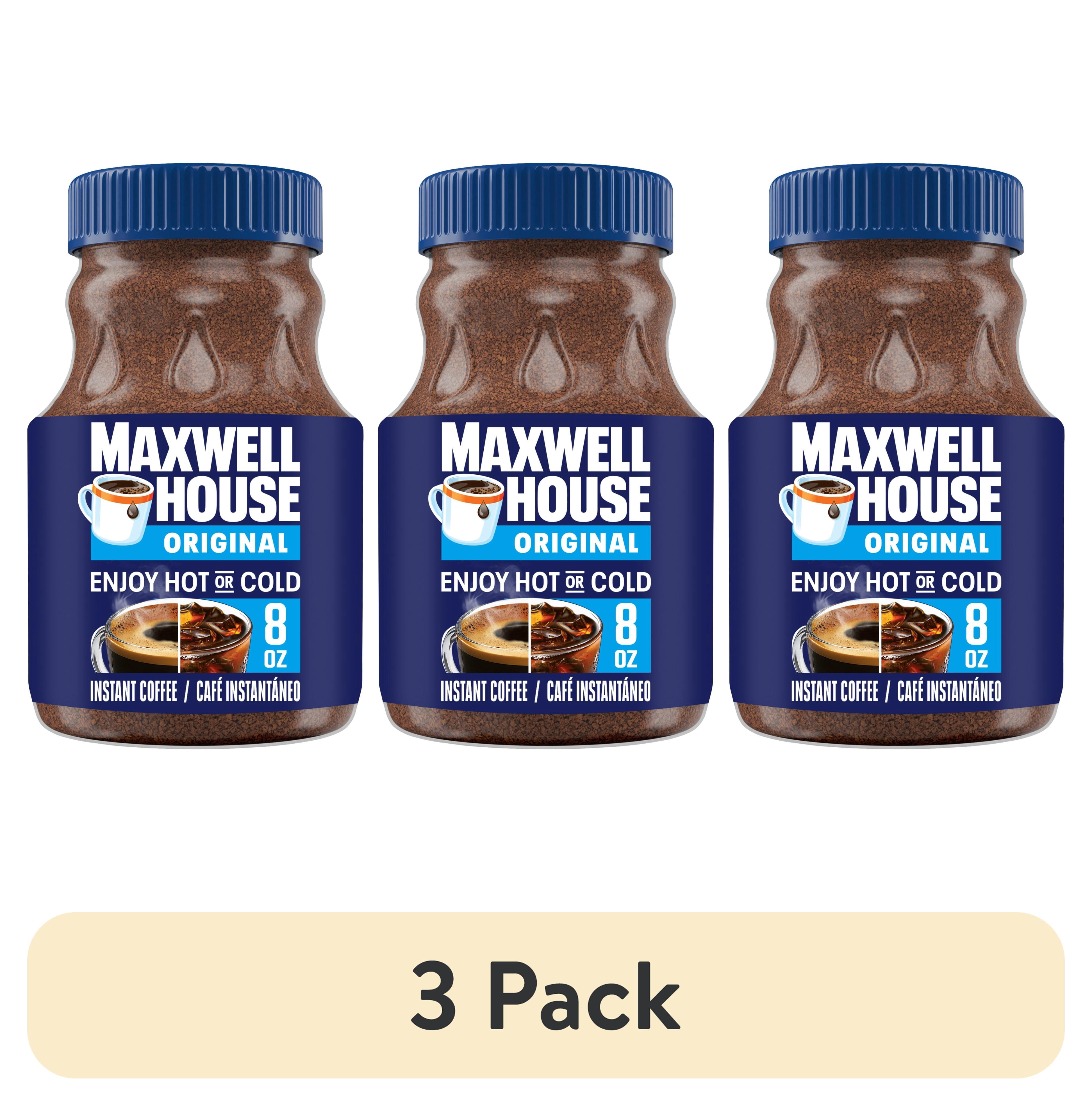 (3 pack) Maxwell House Original Roast Instant Coffee, 8 oz Jar
