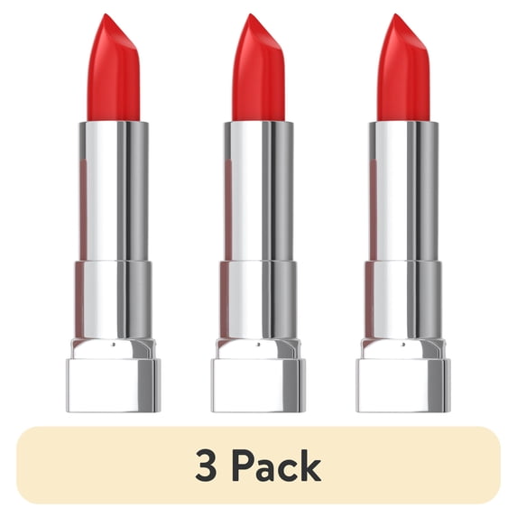(3 pack) Maybelline Color Sensational Cream Finish Lipstick, Red Revival