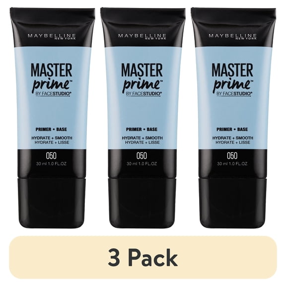 (3 pack) Maybelline Facestudio Master Prime Primer Makeup, Hydrate and Smooth, 1 fl oz