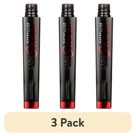(3 pack) Maybelline New York Lash Stiletto Ultimate Length Waterproof Mascara, Very Black, 0.22 fl oz