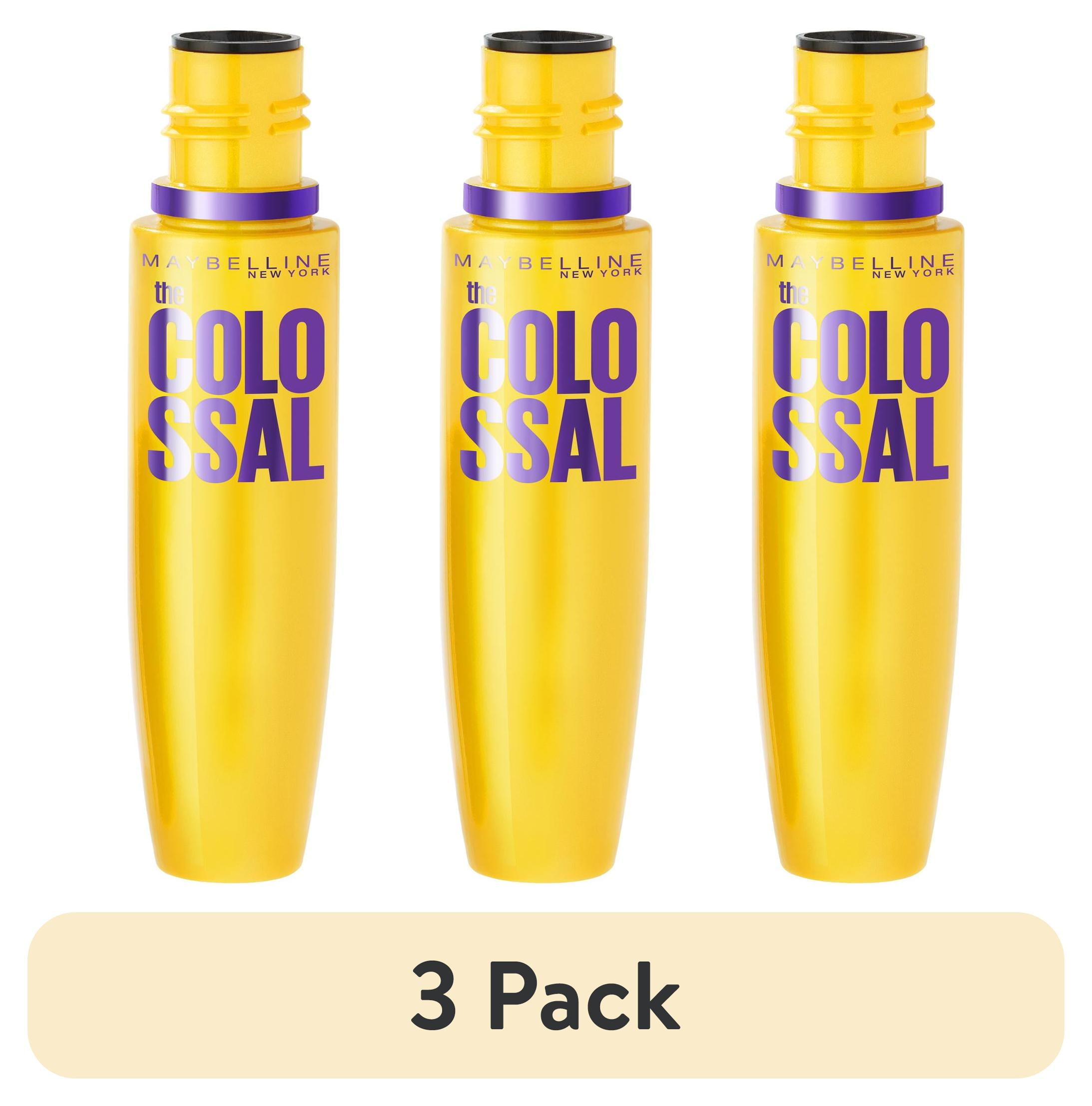 (3 pack) Maybelline Volum Express The Colossal Mascara, Classic Black