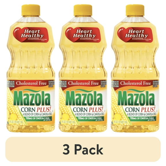(3 pack) Mazola Corn Oil Plus, 40 fl oz