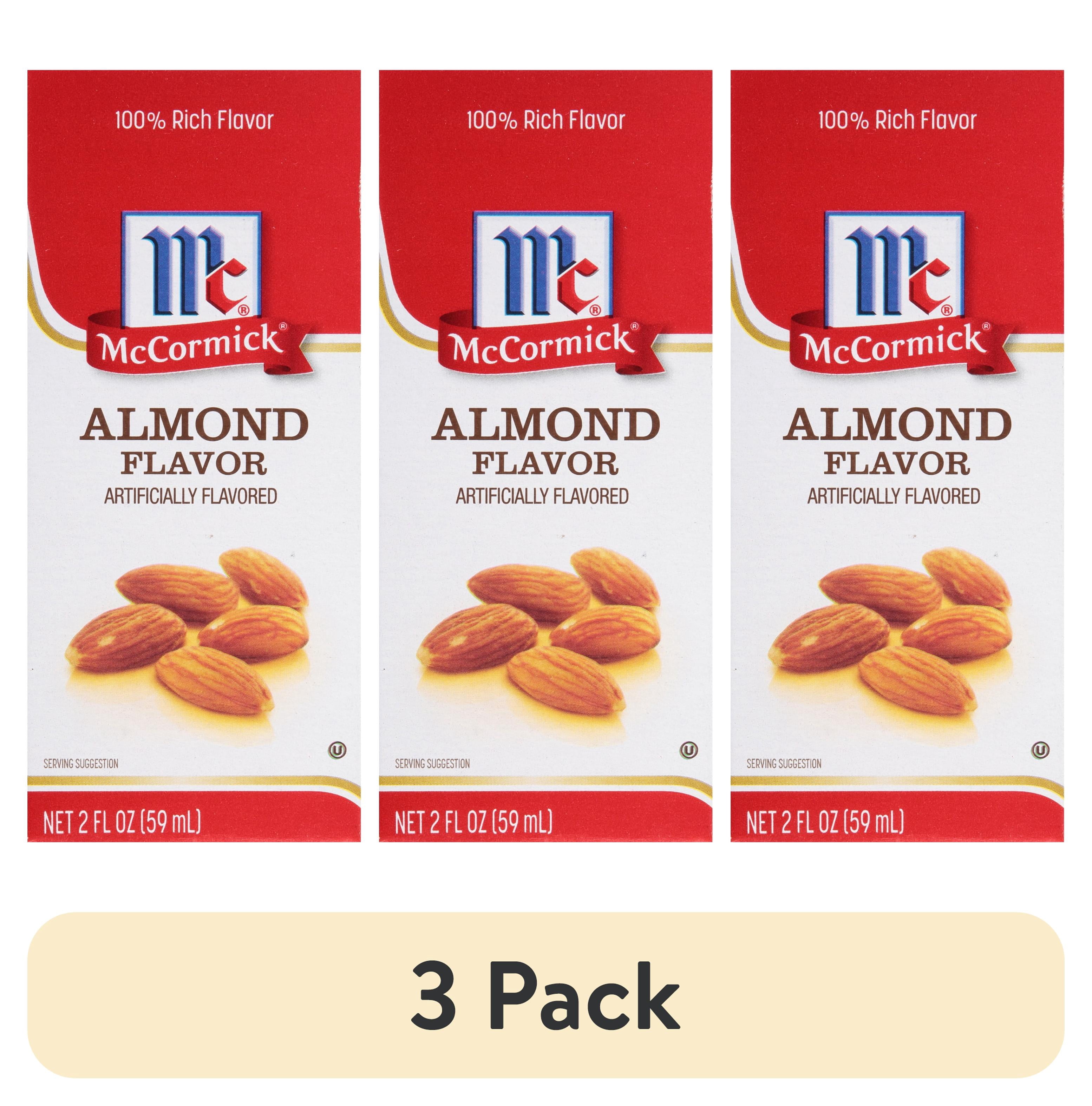 (3 pack) McCormick All Natural Gluten Free Imitation Almond Extract, 2.0 fl oz Box