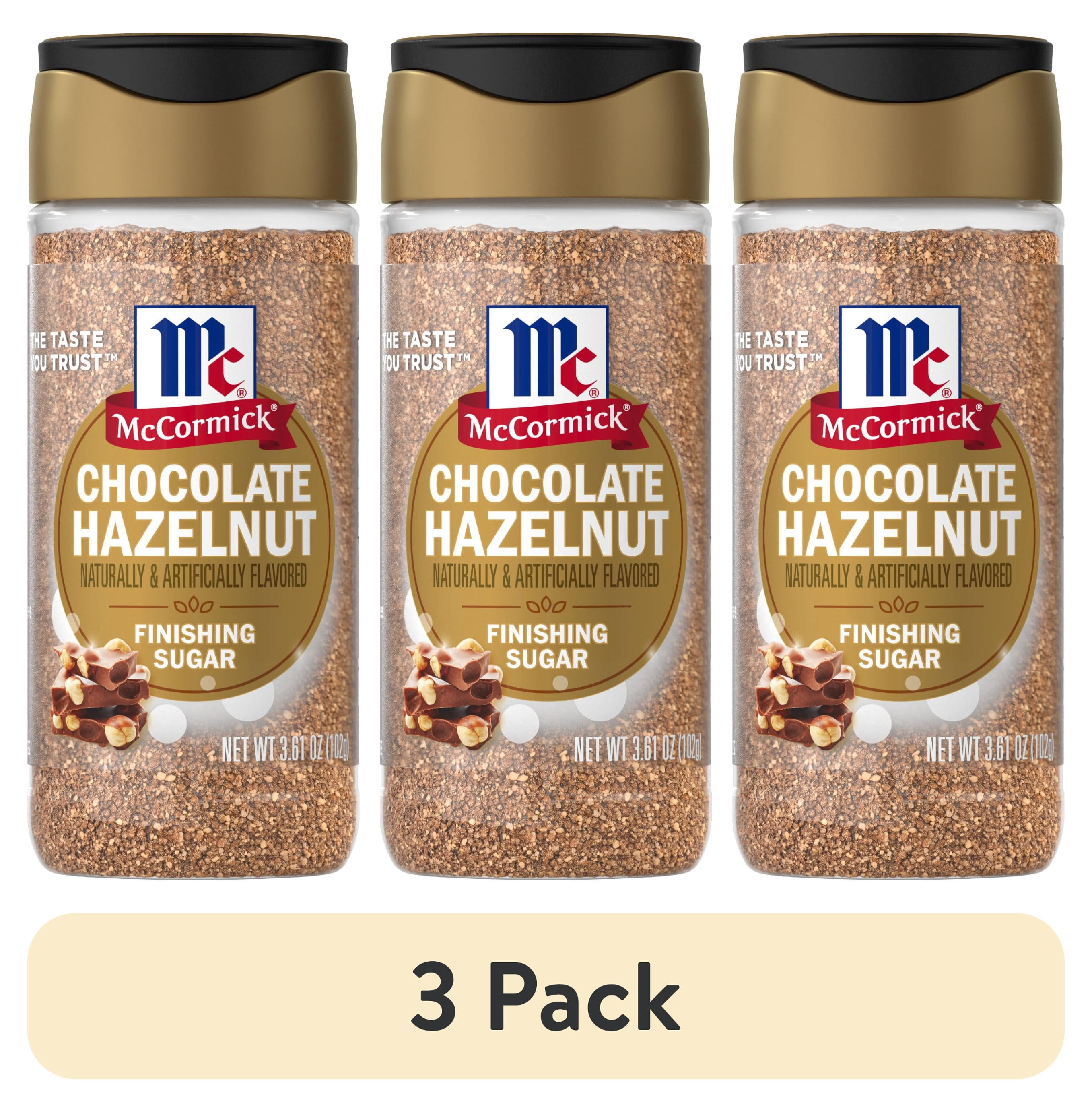 (3 pack) McCormick Chocolate Hazelnut Finishing Sugar, 3.61 oz Bottle