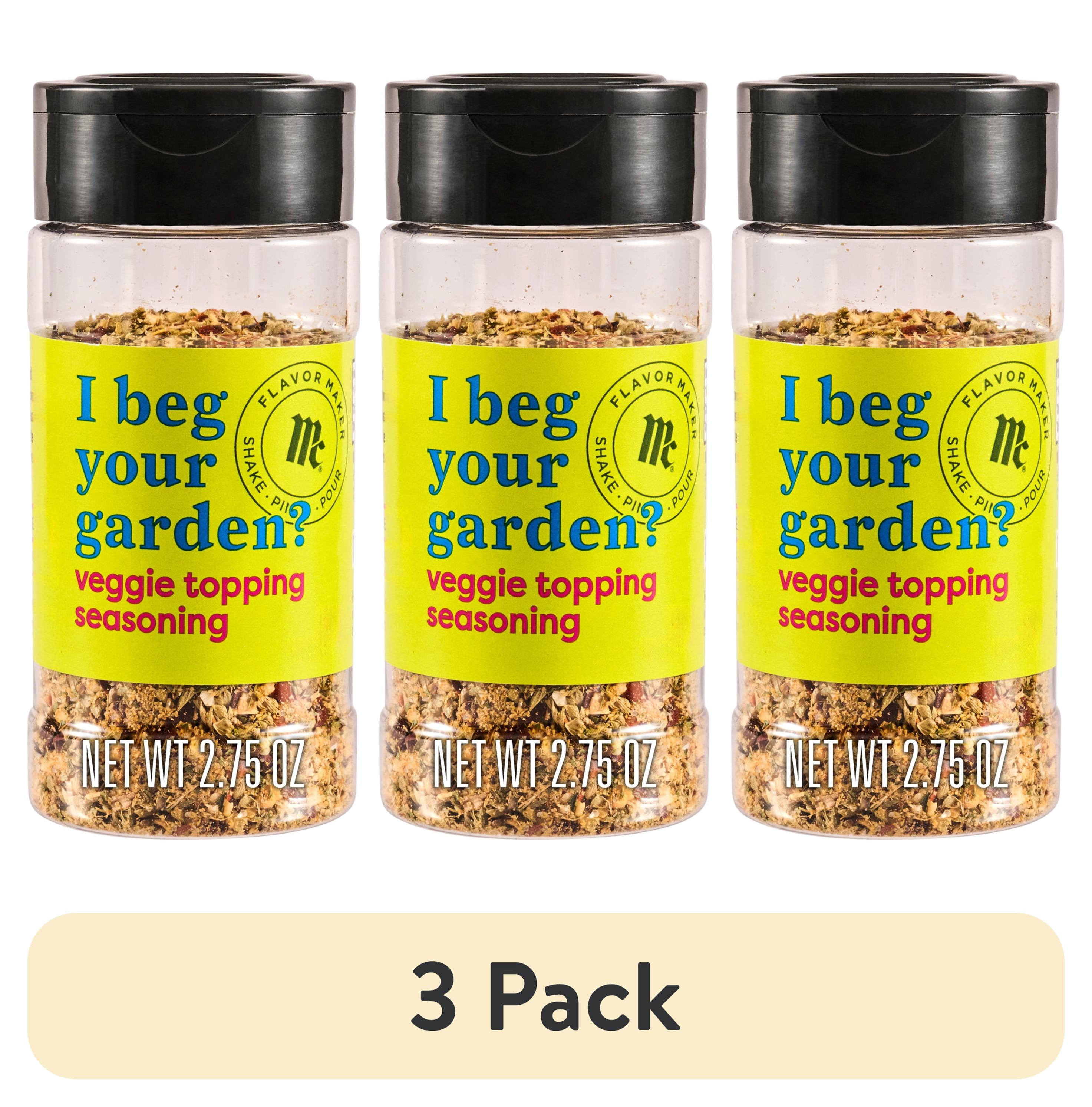 (3 pack) McCormick Flavor Maker Veggie Topping Seasoning, 2.75 oz Bottle
