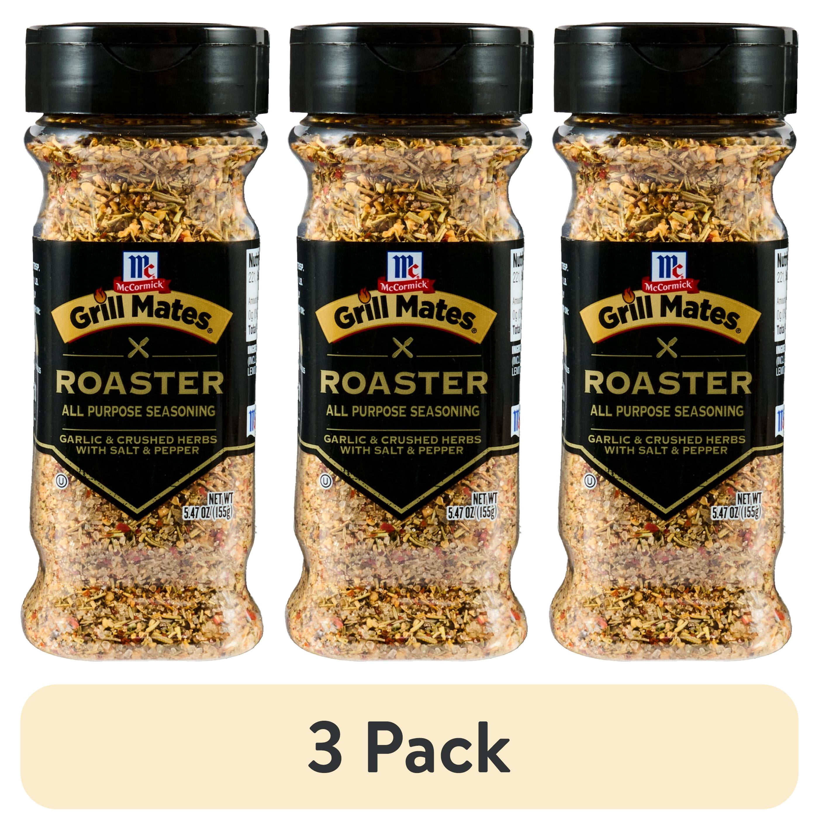(3 pack) McCormick GRILL MATES Gluten Free Garlic & Crushed Herbs Seasoning, 5.47 oz Bottle