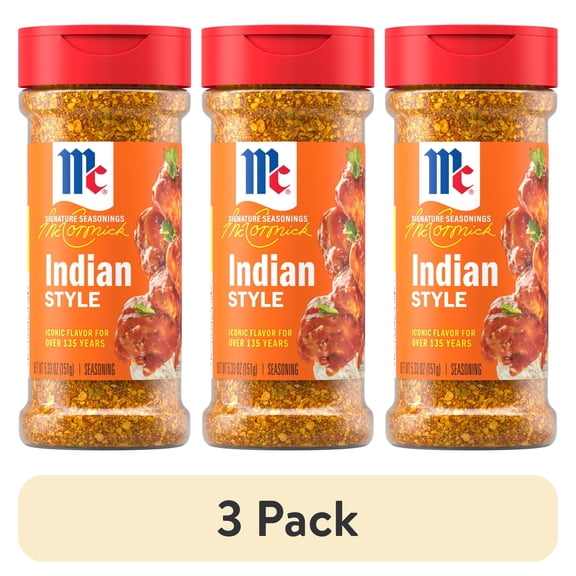 (3 pack) McCormick Indian Style Seasoning, 5.33 oz Packet