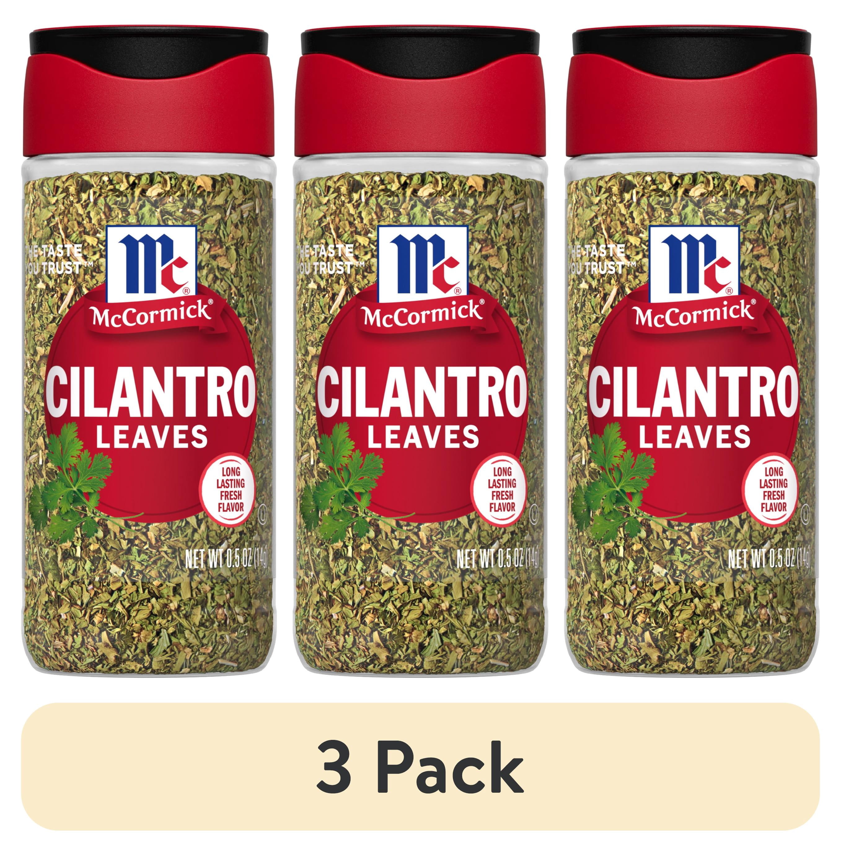 (3 pack) McCormick Kosher Cilantro Leaves, 0.5 oz Bottle