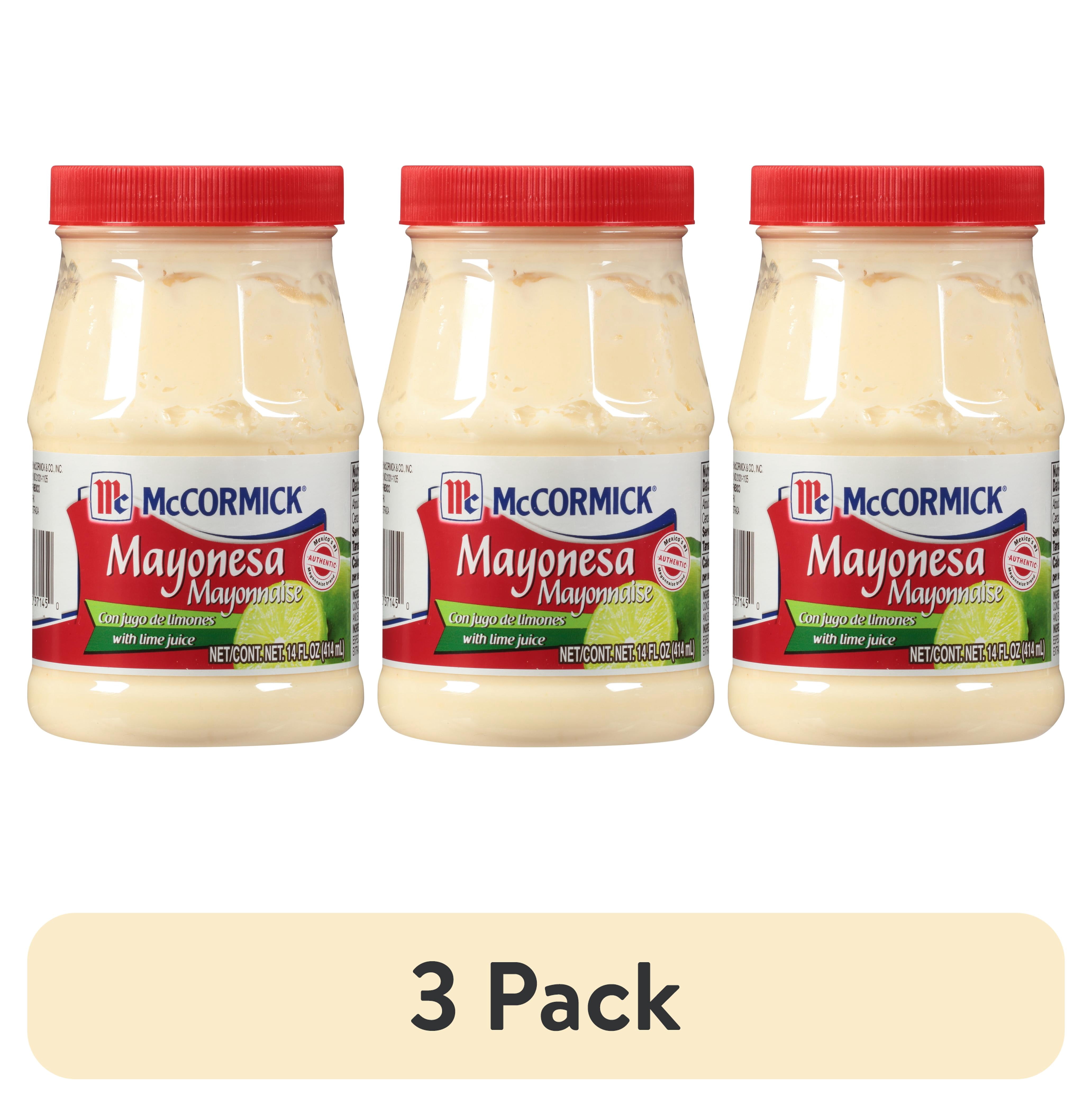 (3 pack) McCormick Mayonesa (Mayonnaise) With Lime Juice, 14.0 fl oz Jar