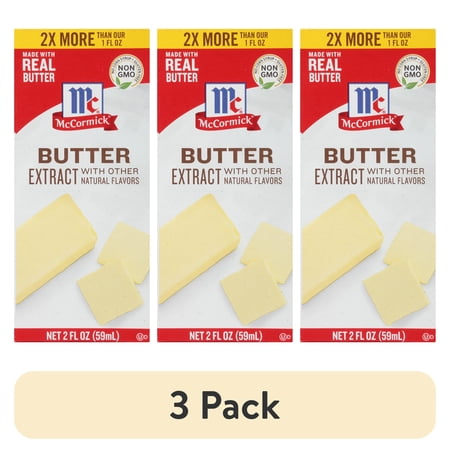 (3 pack) McCormick Butter Extract, 2.0 fl oz Box
