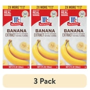 (3 pack) McCormick Non-GMO Gluten Free Banana Extract, 2.0 fl oz Box