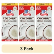 (3 pack) McCormick Non-GMO Gluten Free Coconut Extract, 2 fl oz Box