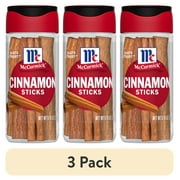 (3 pack) McCormick Non-GMO Kosher Cinnamon Sticks, 0.75 oz Bottle