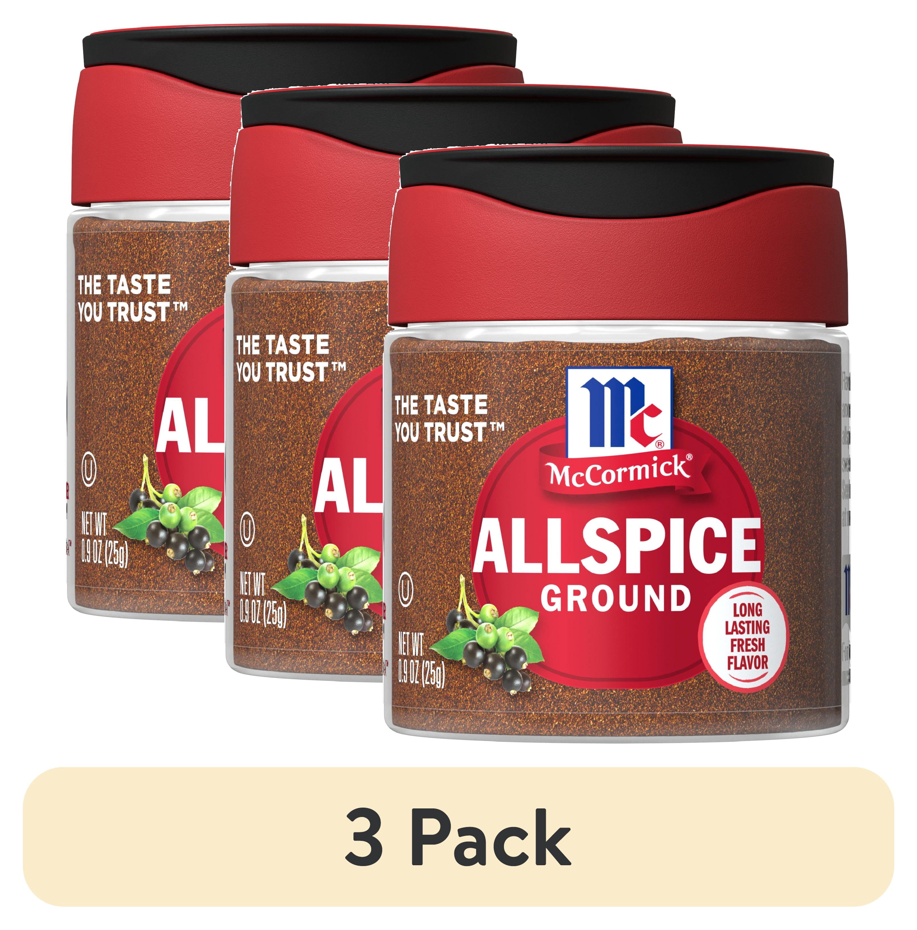 (3 pack) McCormick Non-GMO Kosher Ground Allspice, 0.9 oz Bottle