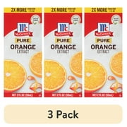 (3 pack) McCormick Non-GMO Kosher Pure Orange Extract, 2 fl oz Box
