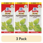 (3 pack) McCormick Non-GMO Pure Peppermint Extract, 2 fl oz Box