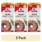 (3 pack) McCormick Non-GMO Rum Extract, 2 fl oz Box