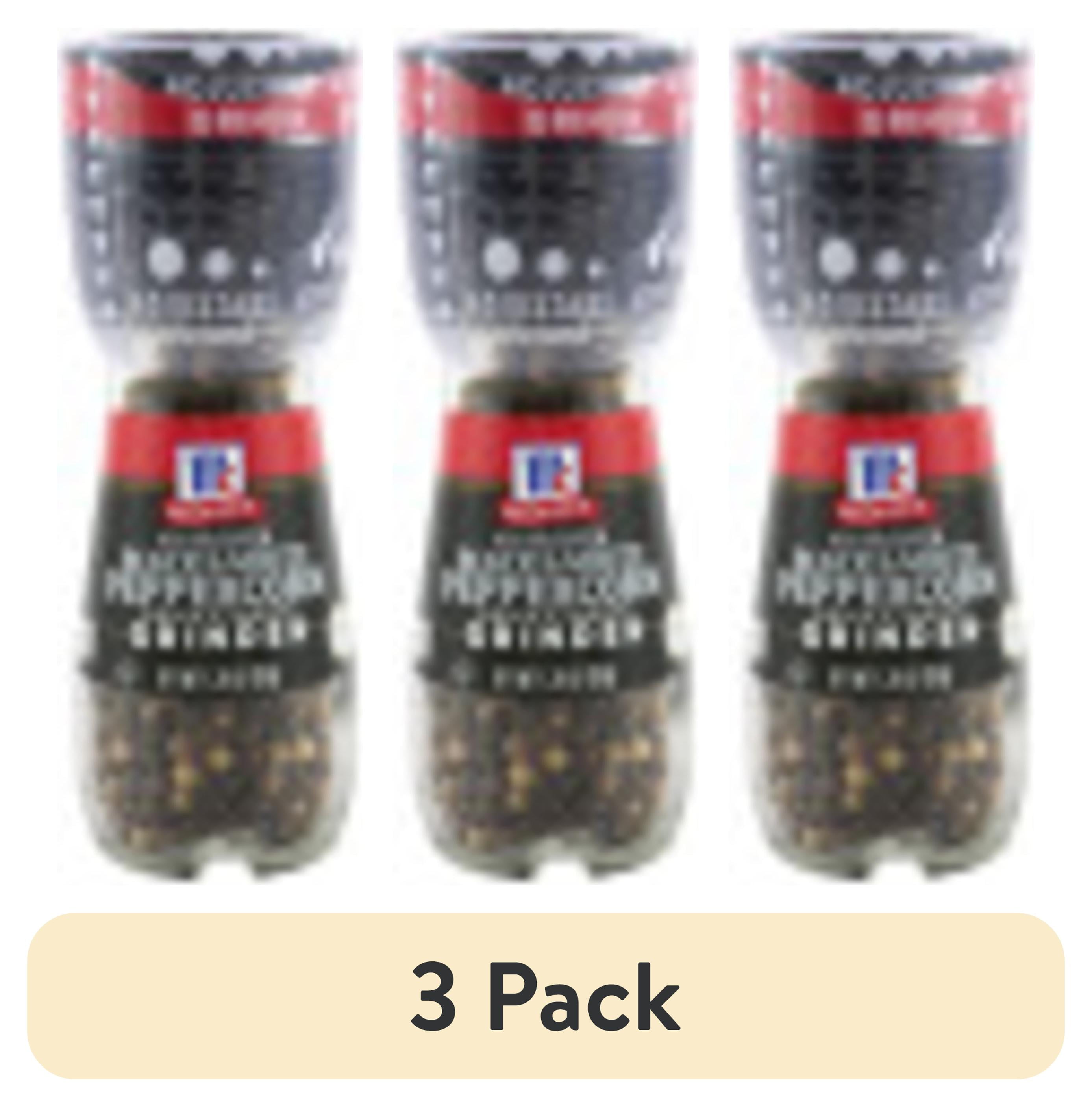 (3 pack) McCormick Premium Black & White Peppercorn Grinder, 1.26 oz Bottle