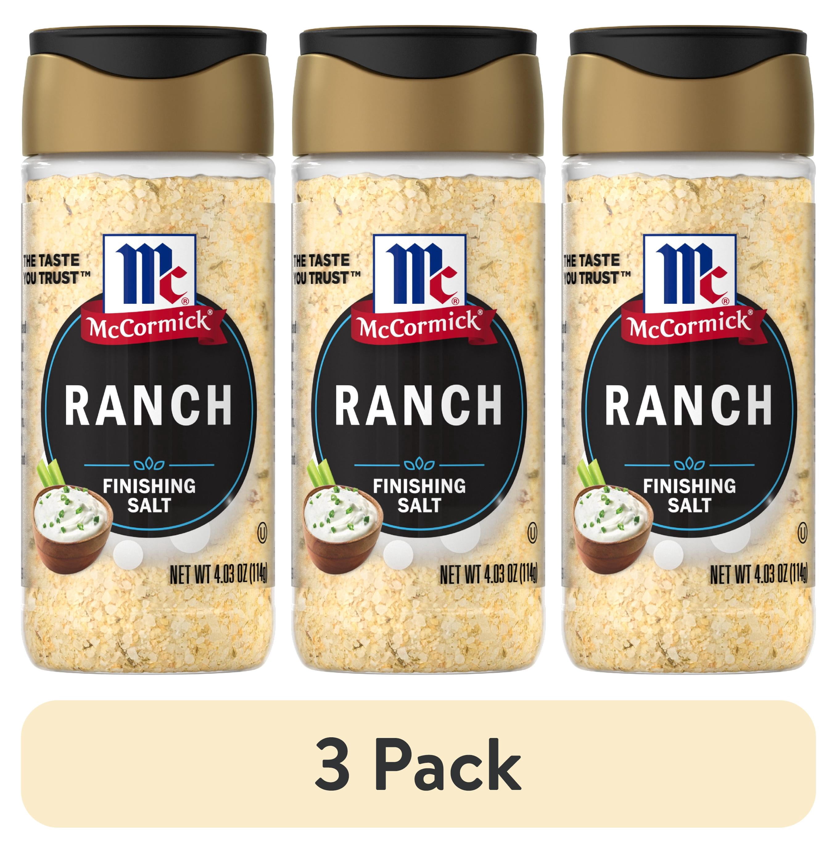 (3 pack) McCormick Kosher Ranch Finishing Salt, 4.03 oz Bottle