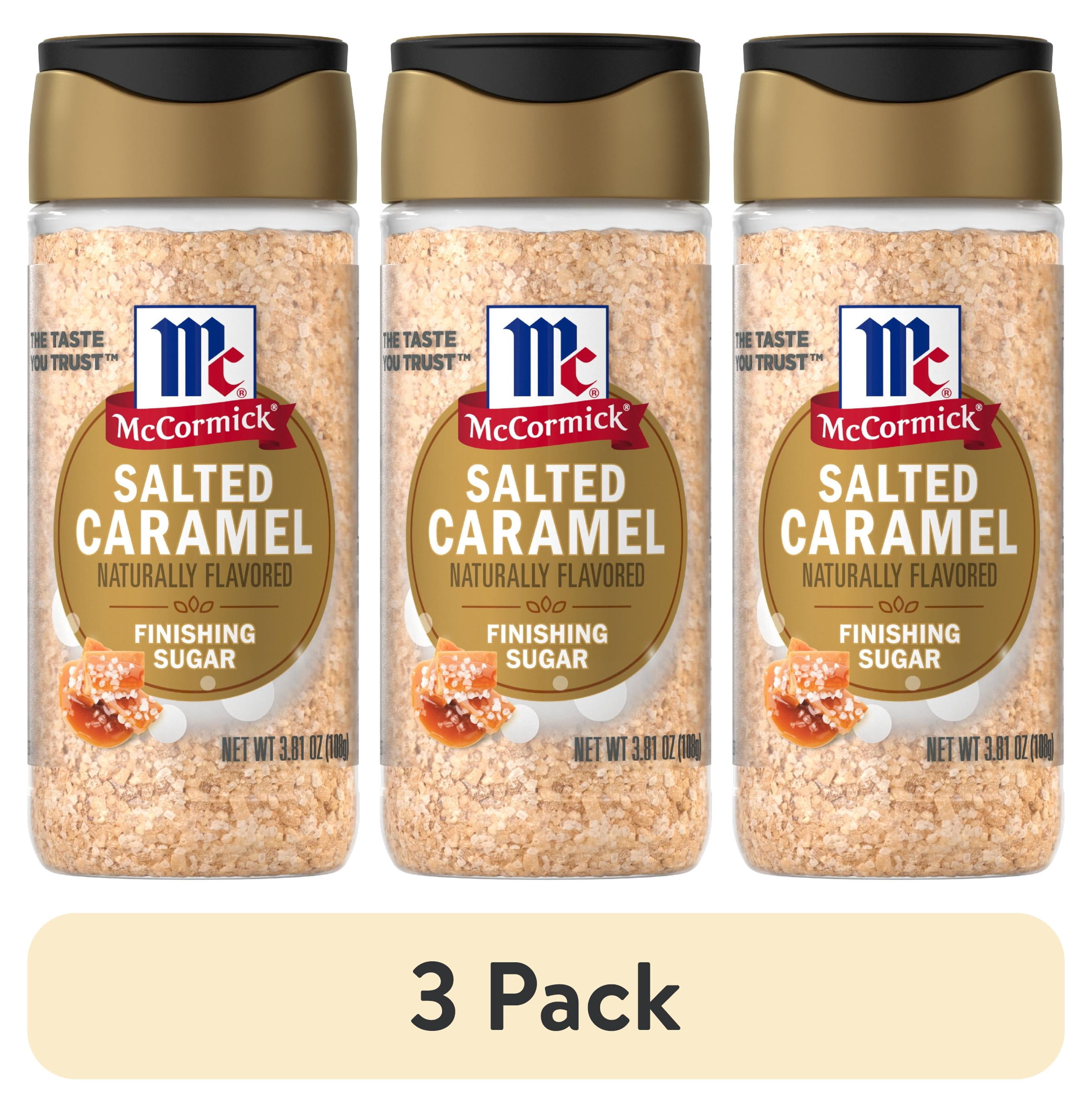 (3 pack) McCormick Salted Caramel Finishing Sugar, 3.81 oz Bottle