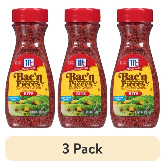(6 pack) McCormick Gluten Free Imitation Bacon Bits, 4.4 oz Bottle