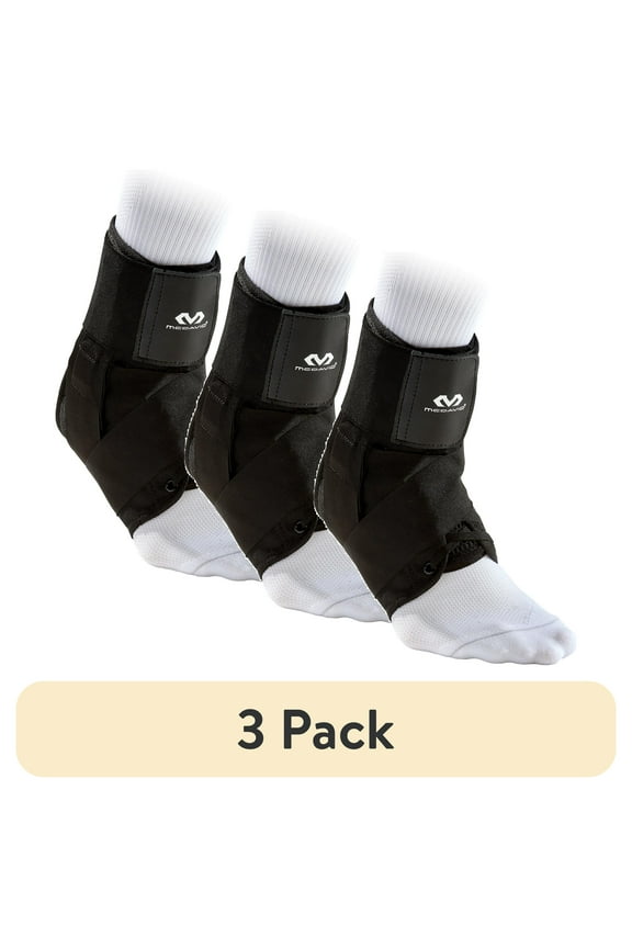 (3 pack) McDavid Ankle Brace w/ Straps, Medium, Unisex