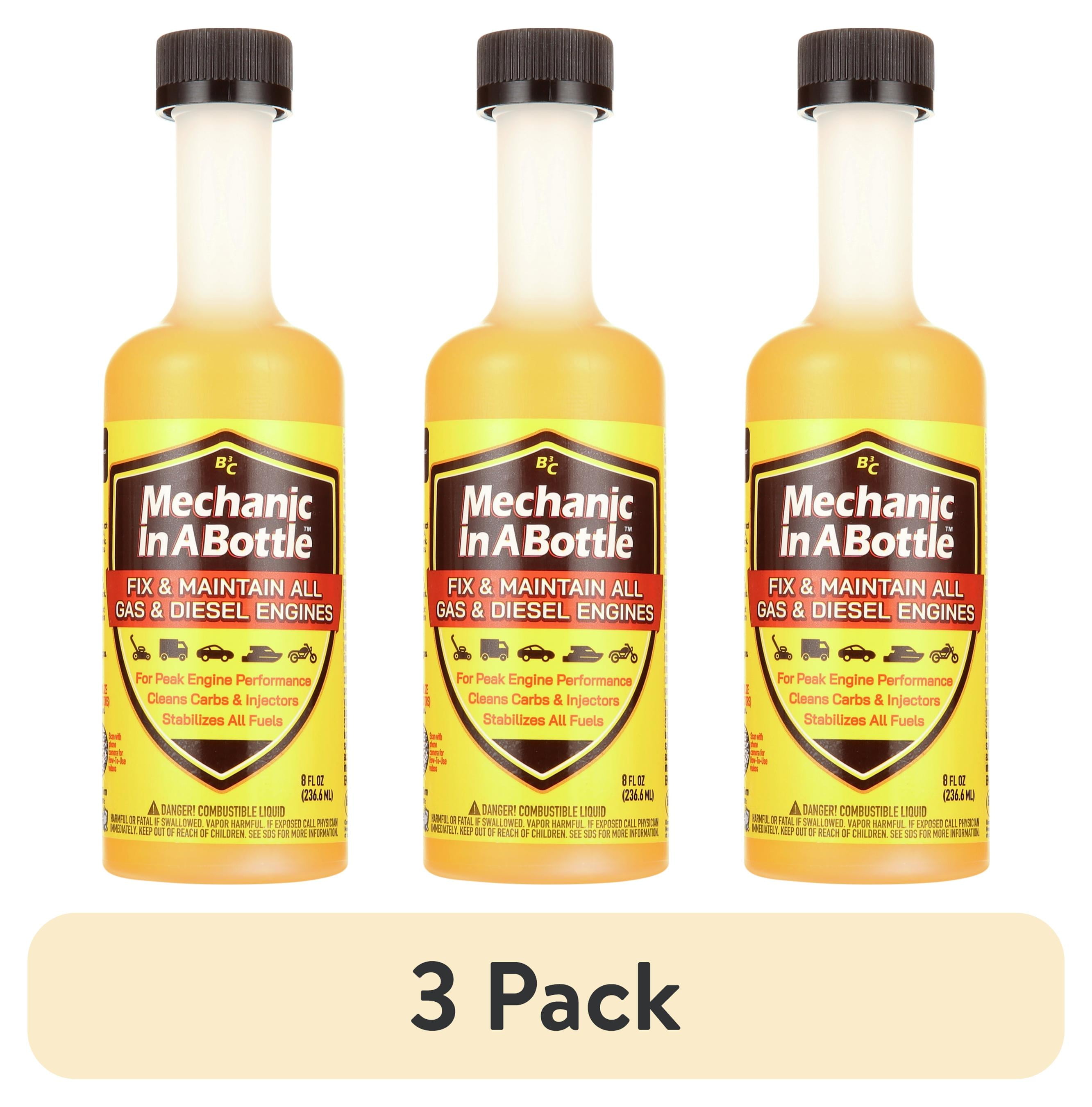 (3 pack) Mechanic in a Bottle Fuel System Fix All Fuel Additive, 8 oz bottle