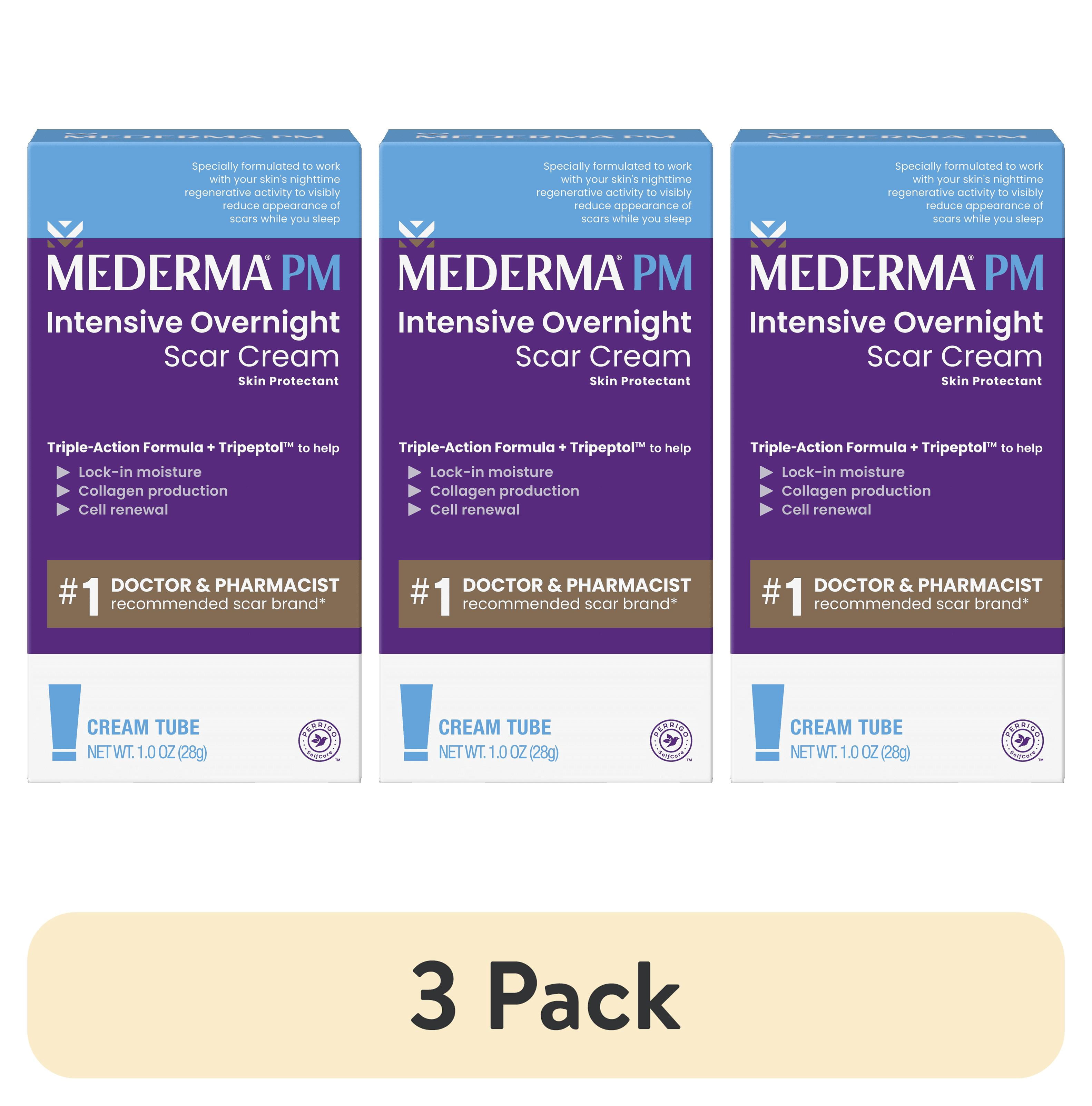 (3 pack) Mederma PM Intensive Overnight Scar Cream, Nighttime Scar Treatment, 1 Ounce